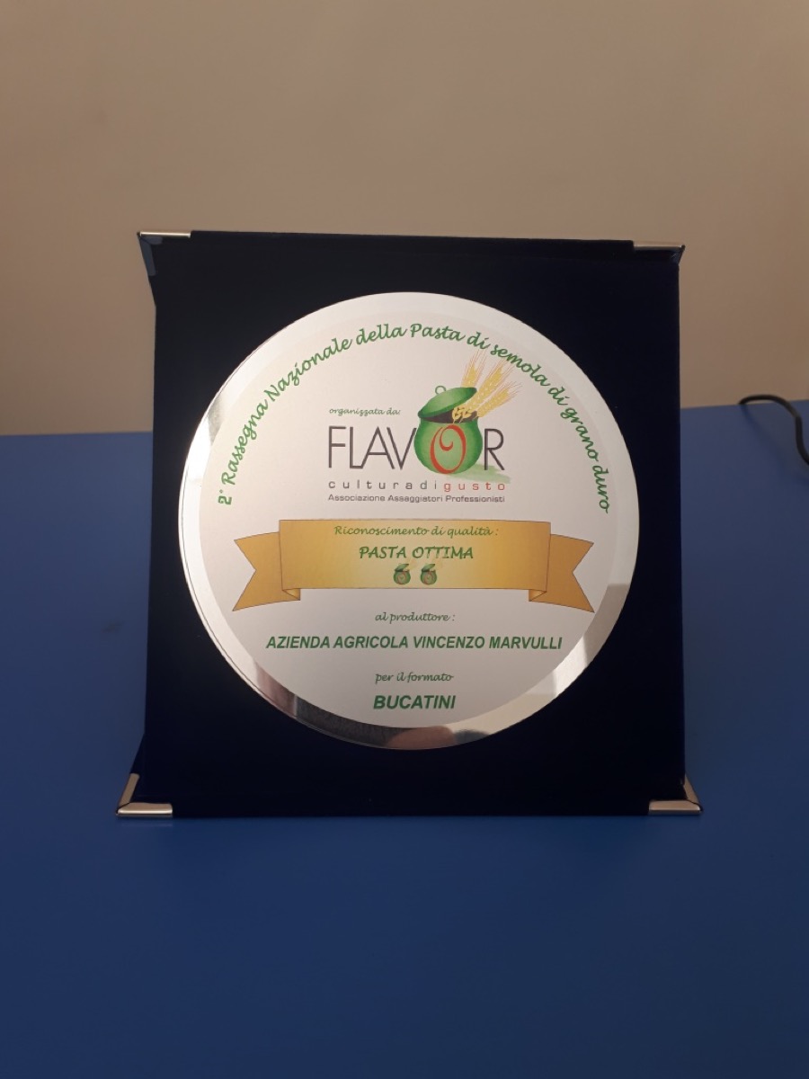 Targa Pasta Ottima, 2ª Rassegna Nazionale della Pasta di semola di grano duro, formato Bucatini